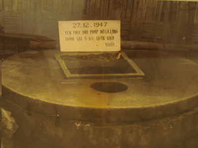Giếng nước ở Chợ Lộc Ninh, nơi công nhân cao su bị chủ đồn điền sát hại năm 1947