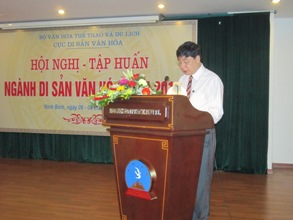 Hội nghị-Tập huấn ngành di sản văn hóa năm 2012, do Cục di sản văn hóa chủ trì được tổ chức tại thành phố Ninh Bình từ ngày 06 đến 08 tháng 9 năm 2012.
