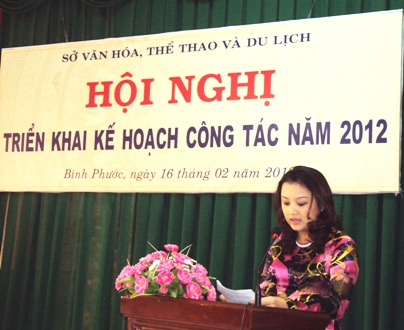 Bà Nguyễn Thị Thùy Dương - Phó Vụ trưởng - Phó Giám đốc cơ quan đại diện Bộ tại TP.HCM phát biểu tại Hội nghị