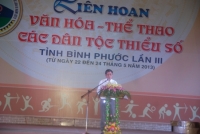 Ông Điểu Giá - PCT huyện Bù Đăng phát biểu chào mừng
