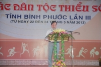 Ông Nguyễn Quang Toản - Giám đốc Sở VHTTDL  – Trưởng Ban Tổ chức phát biểu bế mạc Liên hoan