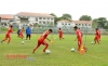 Các cầu thủ Bình Phước đang tích cực tập luyện