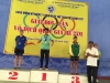 Lê Thị Mỹ Thảo (thứ 2 bên trái) huy chương vàng 200m bơi bướm