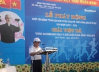 Ông Nguyễn Huy Phong - P.CT UBND tỉnh phát biểu phát động Cuộc vận động